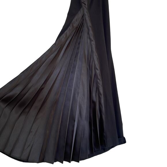 NWT house of dereon pleated black halter tie neck dress - Picture 4 of 6